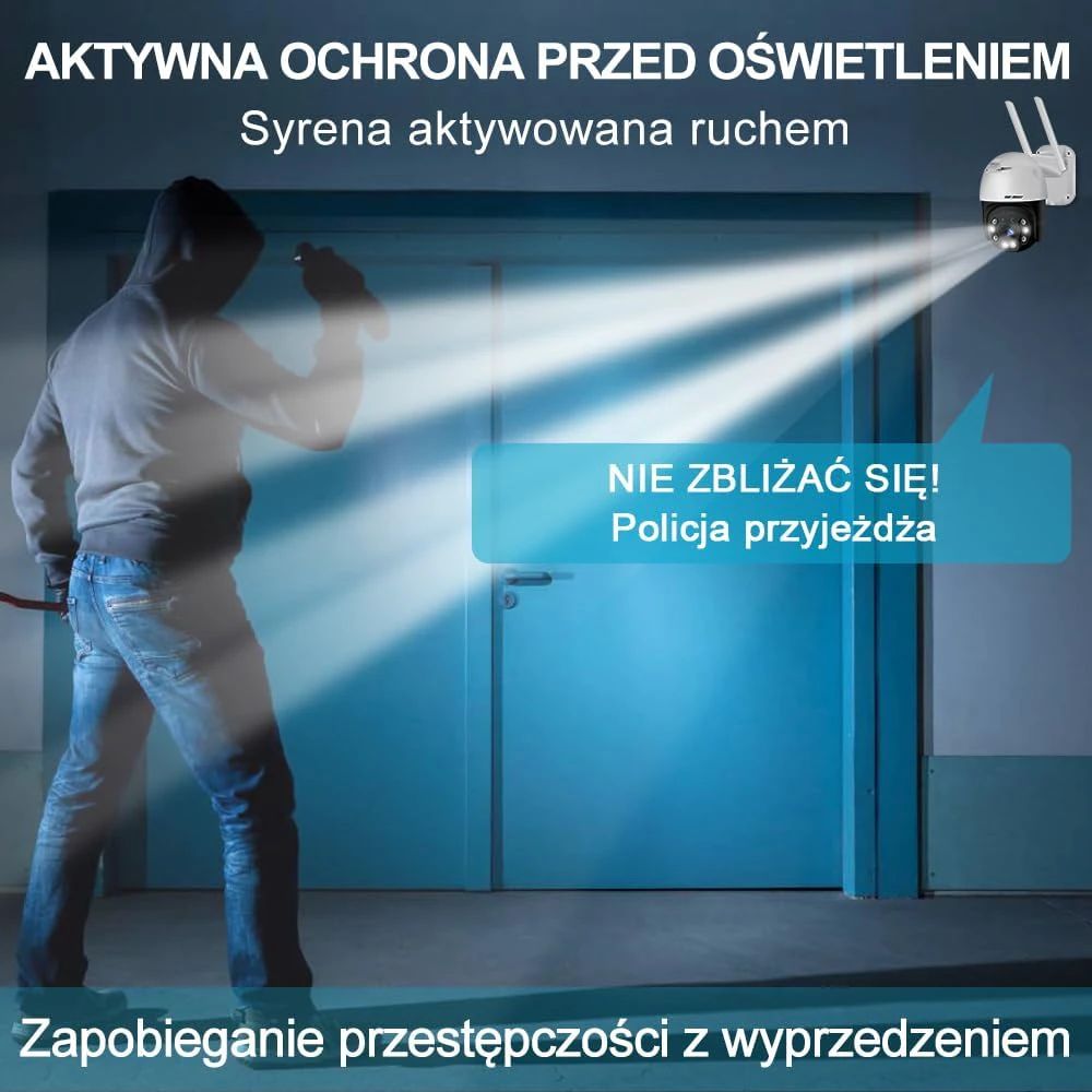 GENBOLT lauko IP kamera 2K 3G/4G LTE su sukiojama PTZ, naktiniu matymu, PoE, modelis GB213H-4G