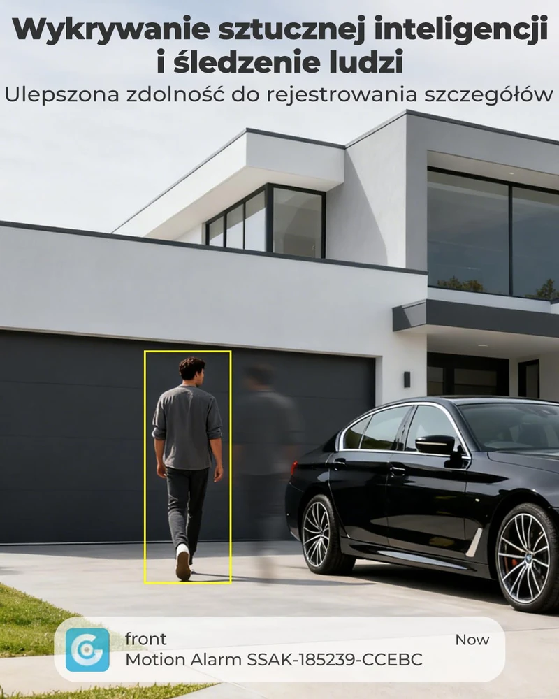 GENBOLT lauko Wi-Fi IP kamera su saulės įkrovimu, 2.5K 8 W 15600 mAh, AI judesio aptikimas, naktinis matymas
