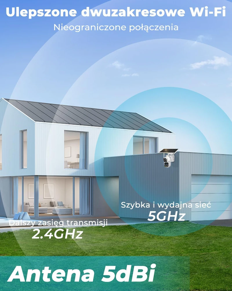 GENBOLT lauko Wi-Fi IP kamera su saulės įkrovimu, 2.5K 8 W 15600 mAh, AI judesio aptikimas, naktinis matymas