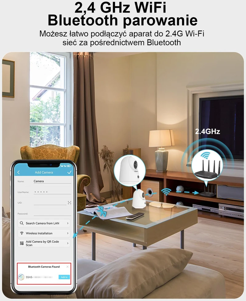 GENBOLT vidaus IP saugumo kamera su 2K raiška, Wi-Fi, 5000 mAh baterija, judesio aptikimu, GB108K