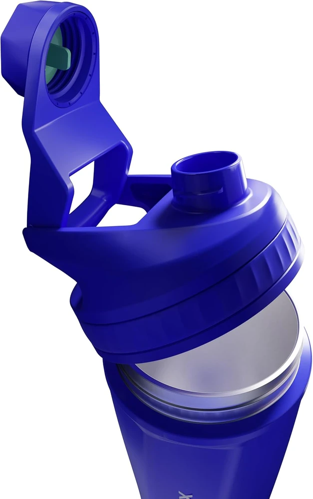 Gertuvė VOLTRX elektrinis baltymų kokteilių plaktuvas ChillMix, 350 ml, USB-C, mėlynas