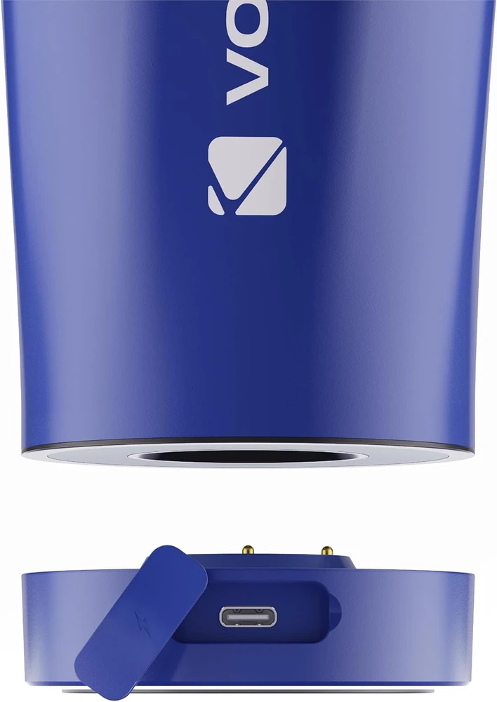 Gertuvė VOLTRX elektrinis baltymų kokteilių plaktuvas ChillMix, 350 ml, USB-C, mėlynas