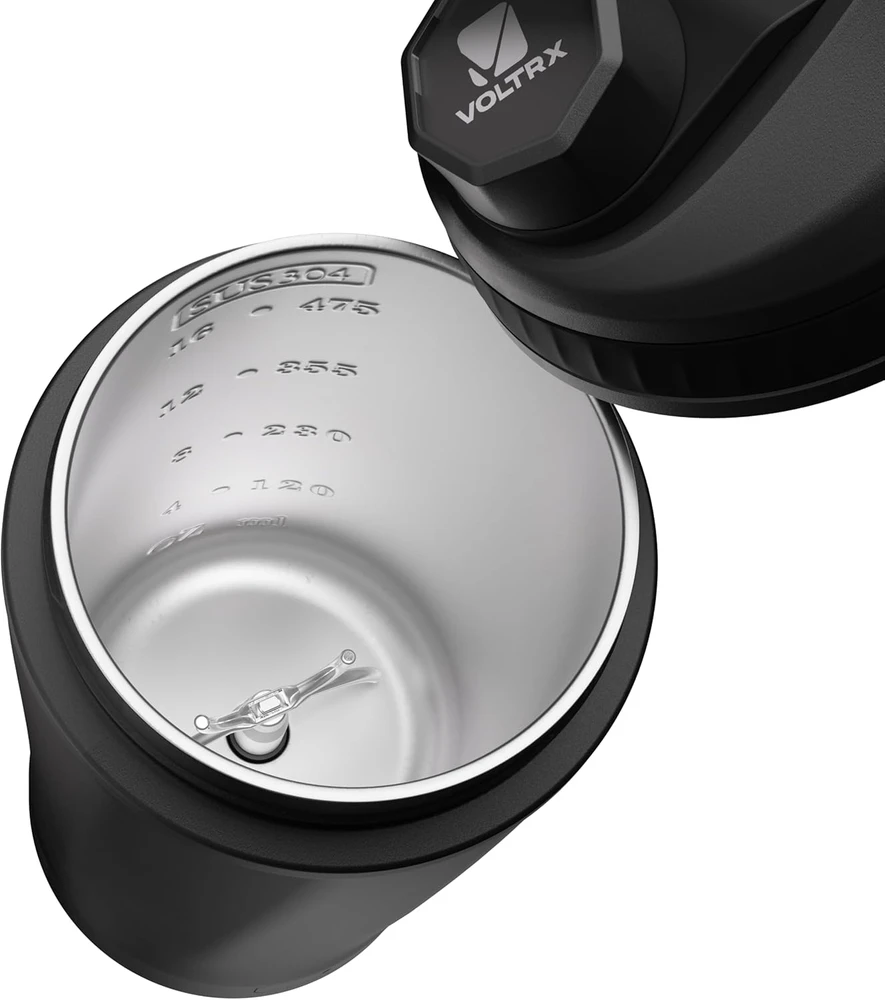 Gertuvė VOLTRX elektrinis šeikeris ChillMix iš nerūdijančiojo plieno su USB-C įkrovimu, 350 ml, 007