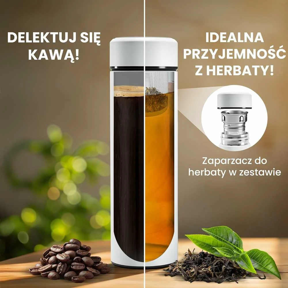 Gertuvė Wilford & Sons Butelis skirtas gerti su vaisių įdėklu 450 ml, baltas