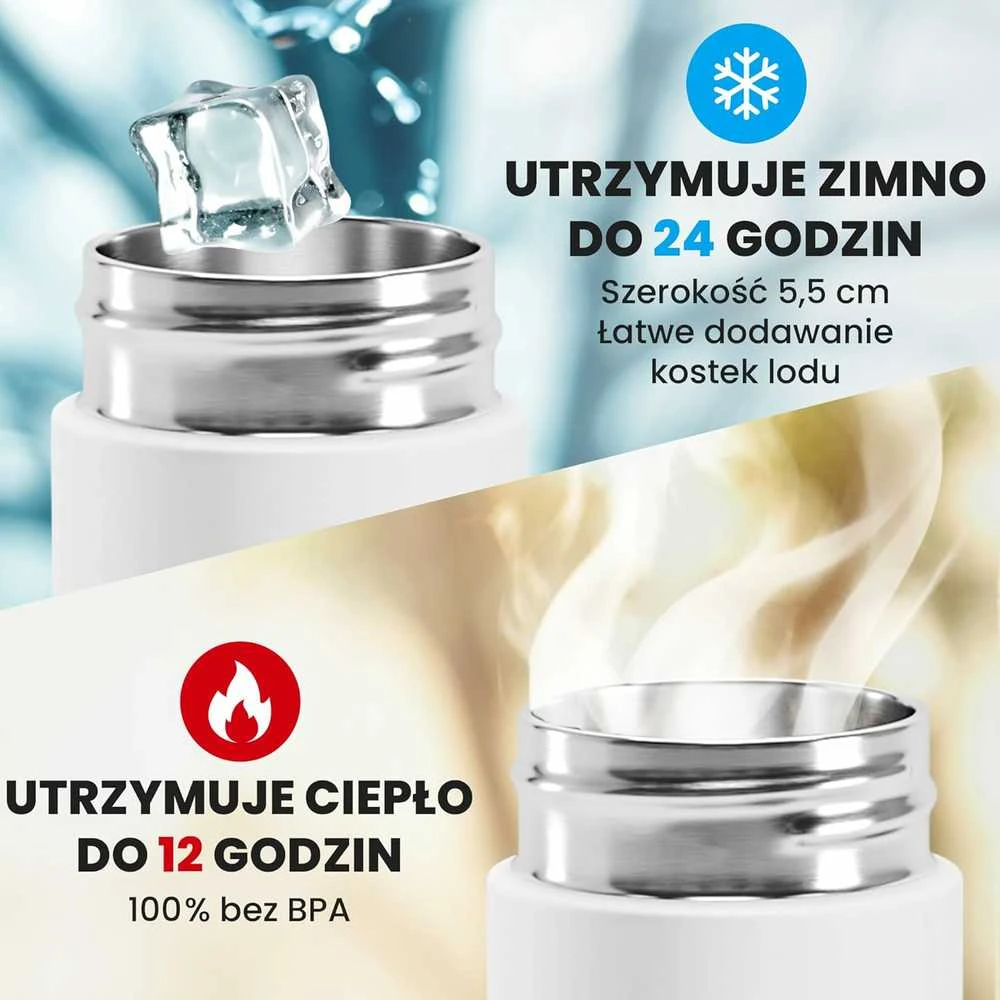 Gertuvė Wilford & Sons Butelis skirtas gerti su vaisių įdėklu 450 ml, baltas