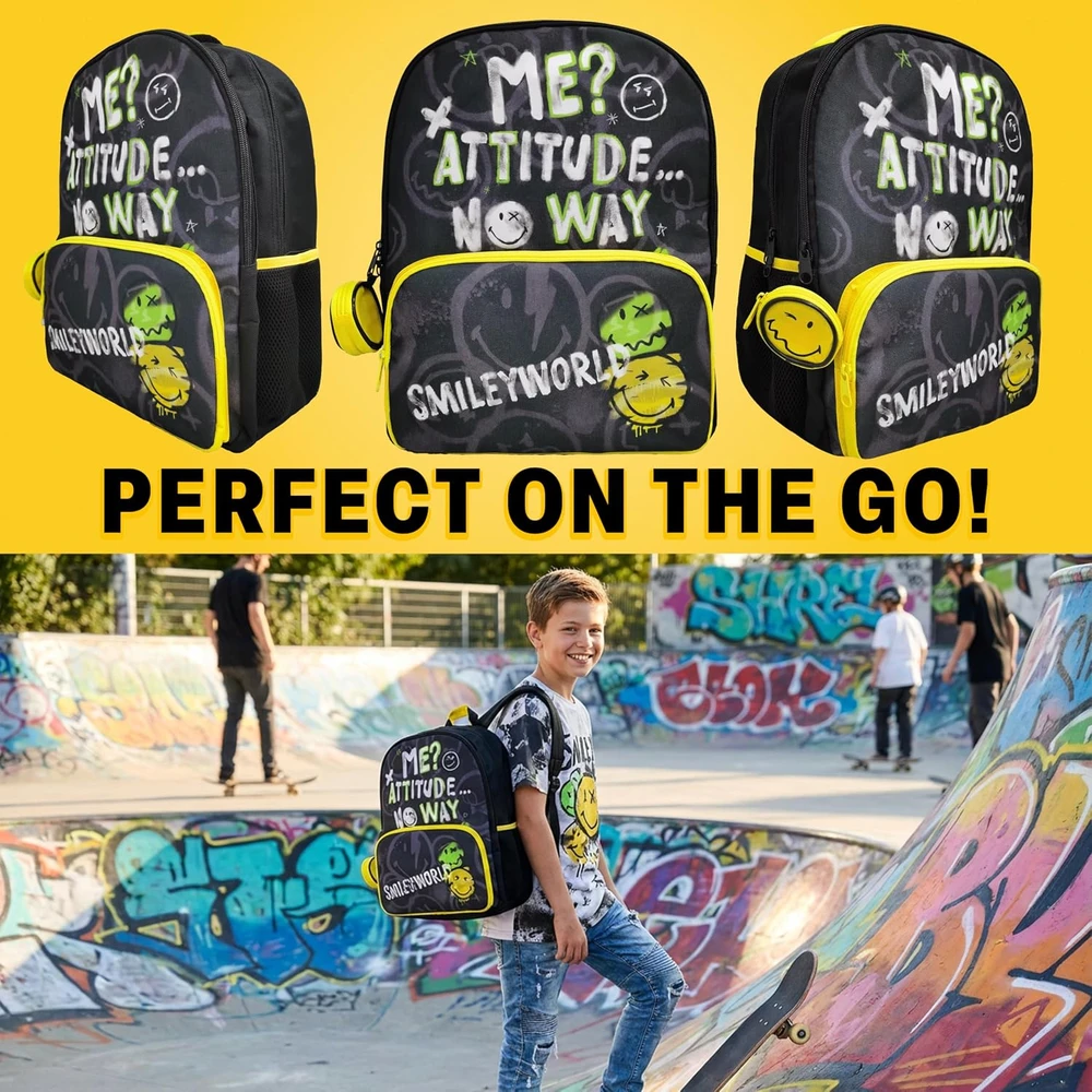 Get Trend vaikiška mokyklinė kuprinė Smiley World 16.2 L, 46 cm, SYWD-0011