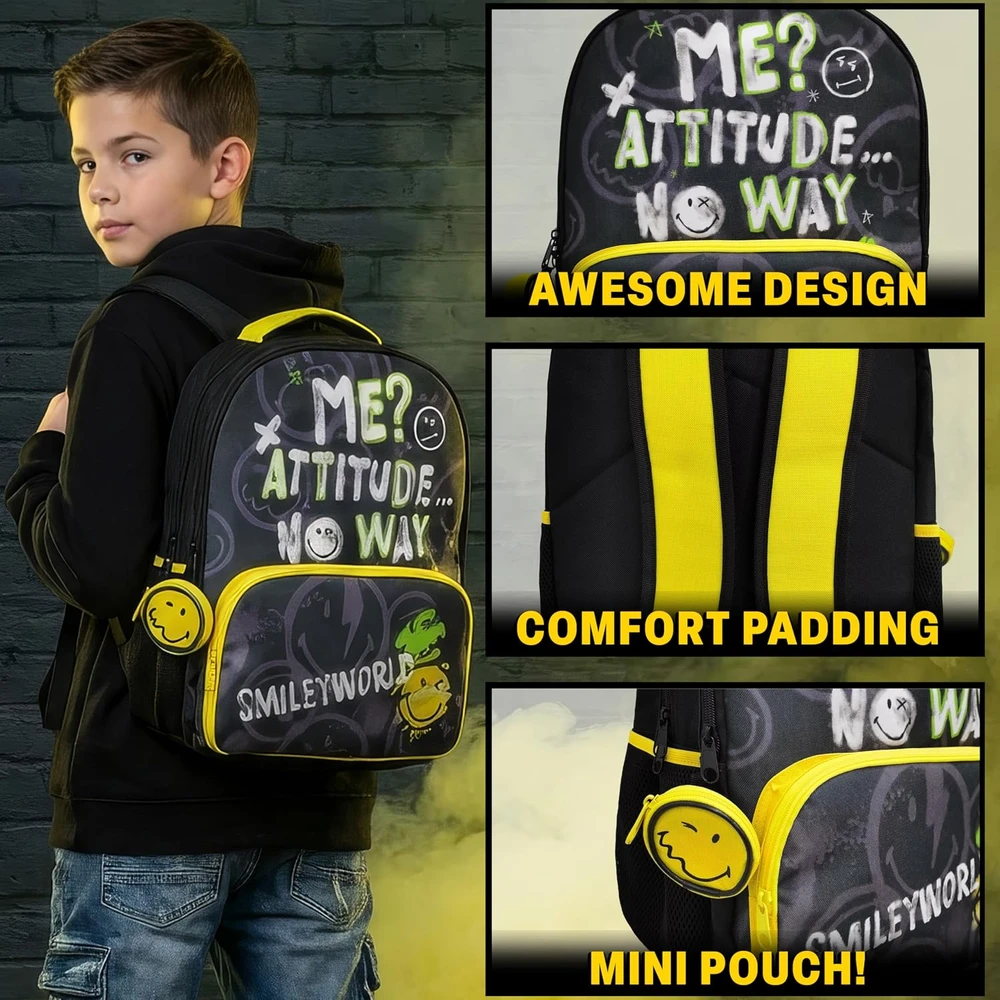 Get Trend vaikiška mokyklinė kuprinė Smiley World 16.2 L, 46 cm, SYWD-0011