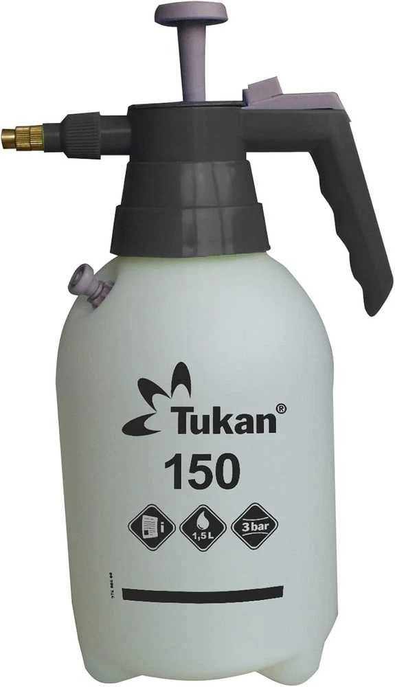 Gloria slėginis purkštuvas 1,5 l, žalvarinė reguliuojama antgalio, su apsauginiu vožtuvu, Tukan 150