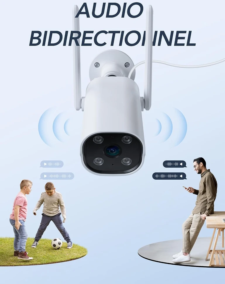 GNCC lauko stebėjimo kamera 2K su Wi-Fi, IP65 ir naktiniu matymu GT1PRO-W-2