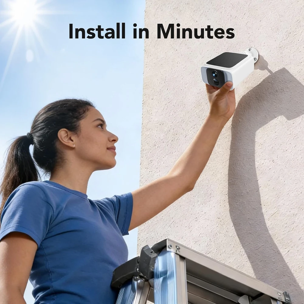 GNCC lauko stebėjimo kamera su saulės skydeliu 2K Wi-Fi, 2 vnt., GW20-2