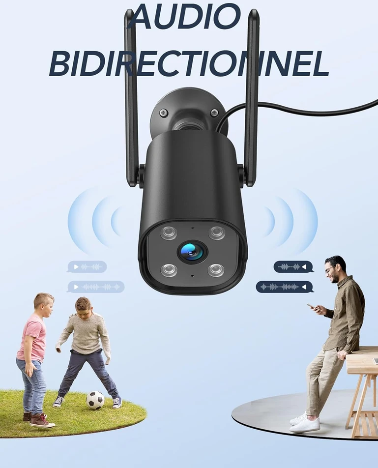 GNCC lauko Wi-Fi vaizdo stebėjimo kamera 2K, IP65, 110° GT1PRO-B