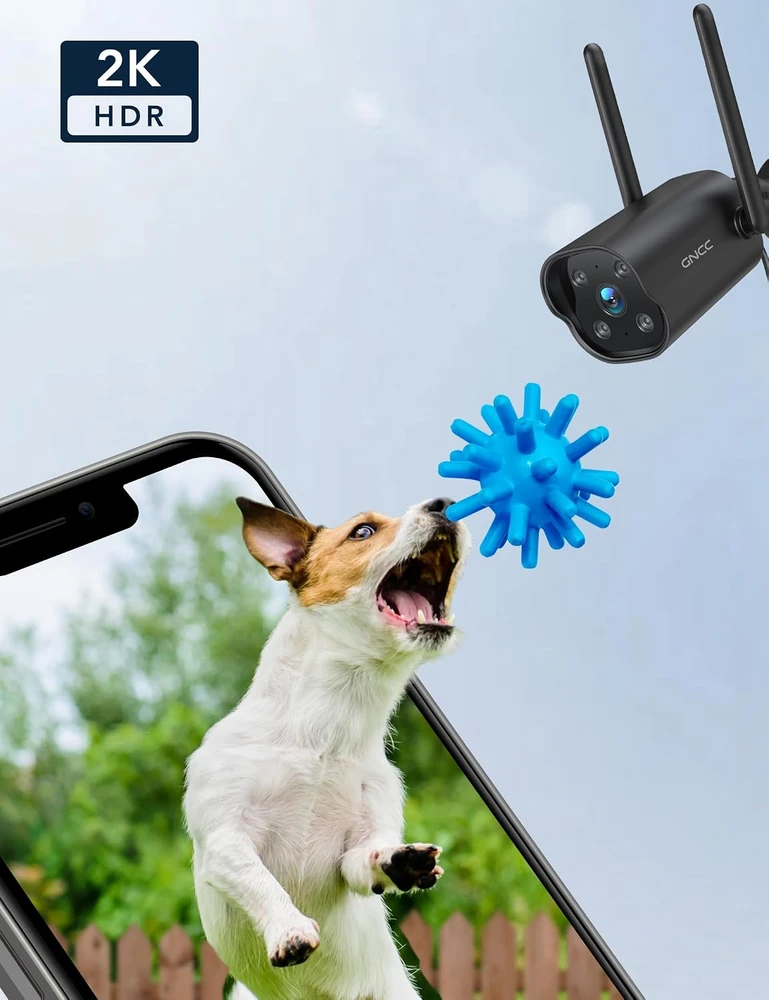 GNCC lauko Wi-Fi vaizdo stebėjimo kamera 2K, IP65, 110° GT1PRO-B