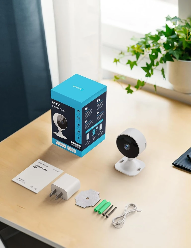 GNCC vidaus Wi-Fi kamera 1080p su naktiniu matymu ir dvipusiu garsu GC3