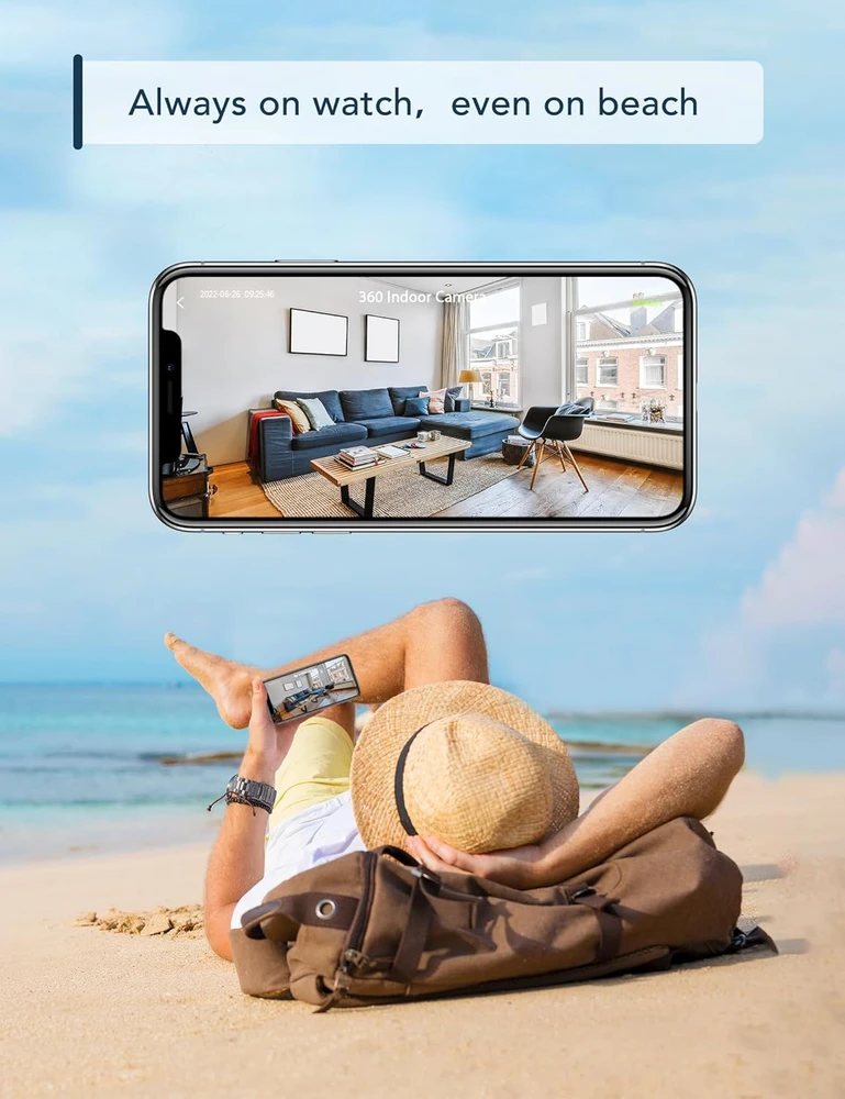GNCC vidaus Wi-Fi vaizdo stebėjimo kamera 1080p su naktiniu matymu ir dvipusiu garsu C2