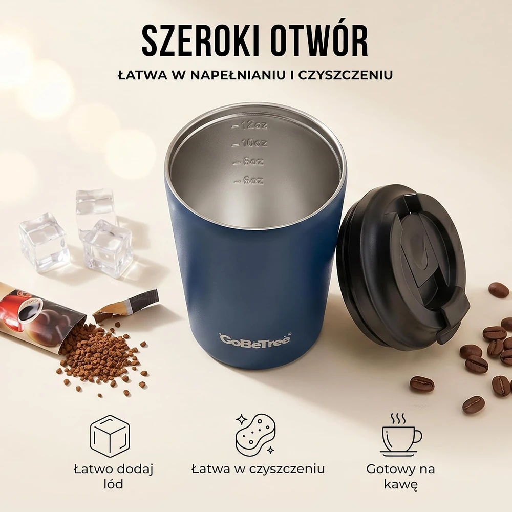 GoBeTree vakuuminis termopuodelis kavai 360 ml, rožinio kvarco spalvos, 1