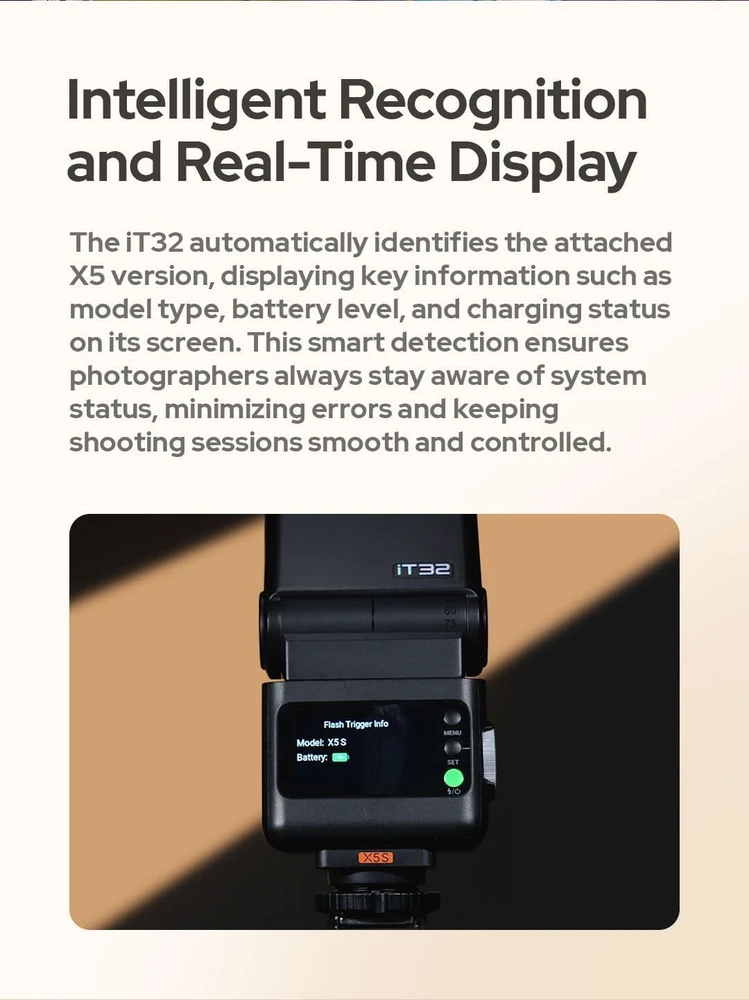 Godox X5 Wireless Flash Hotshoe and Trigger for iT32 and Canon