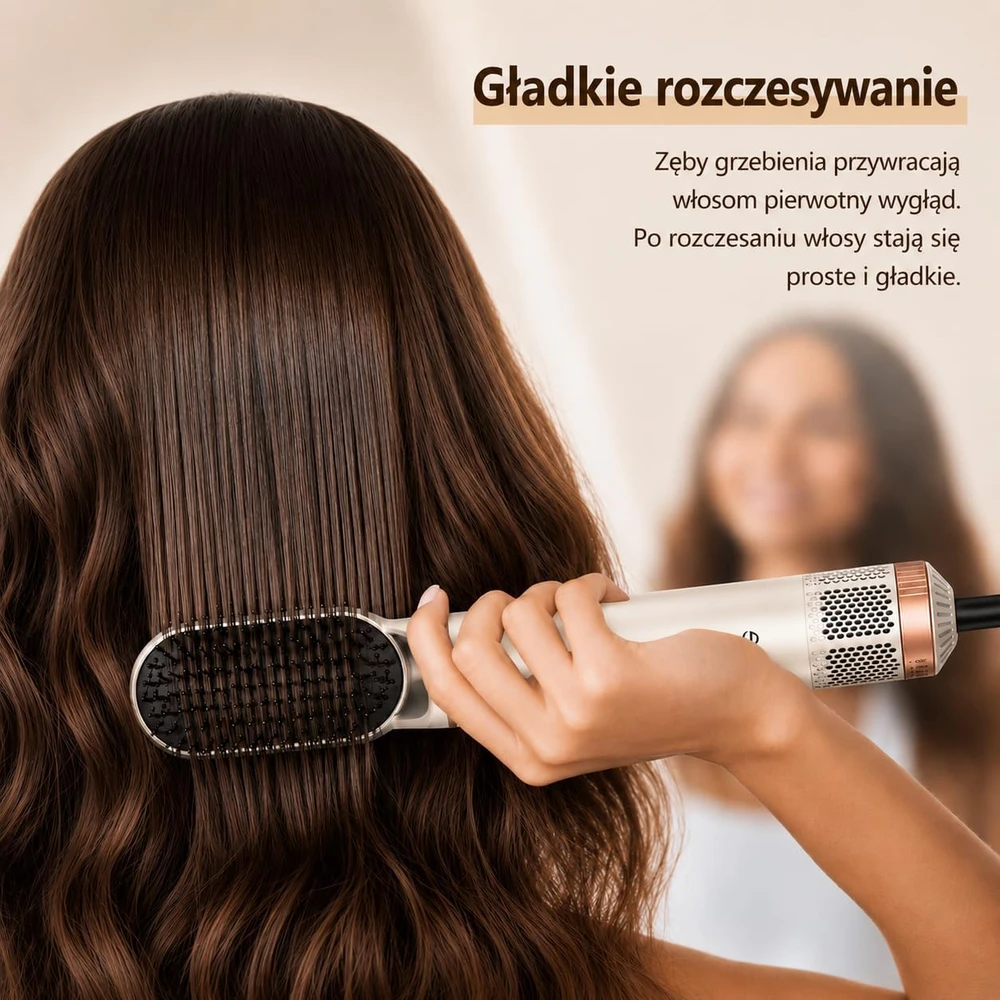 Golden Goods plaukų formavimo džiovintuvas 5 viename, 1000 W, 5 antgaliai, WT-638