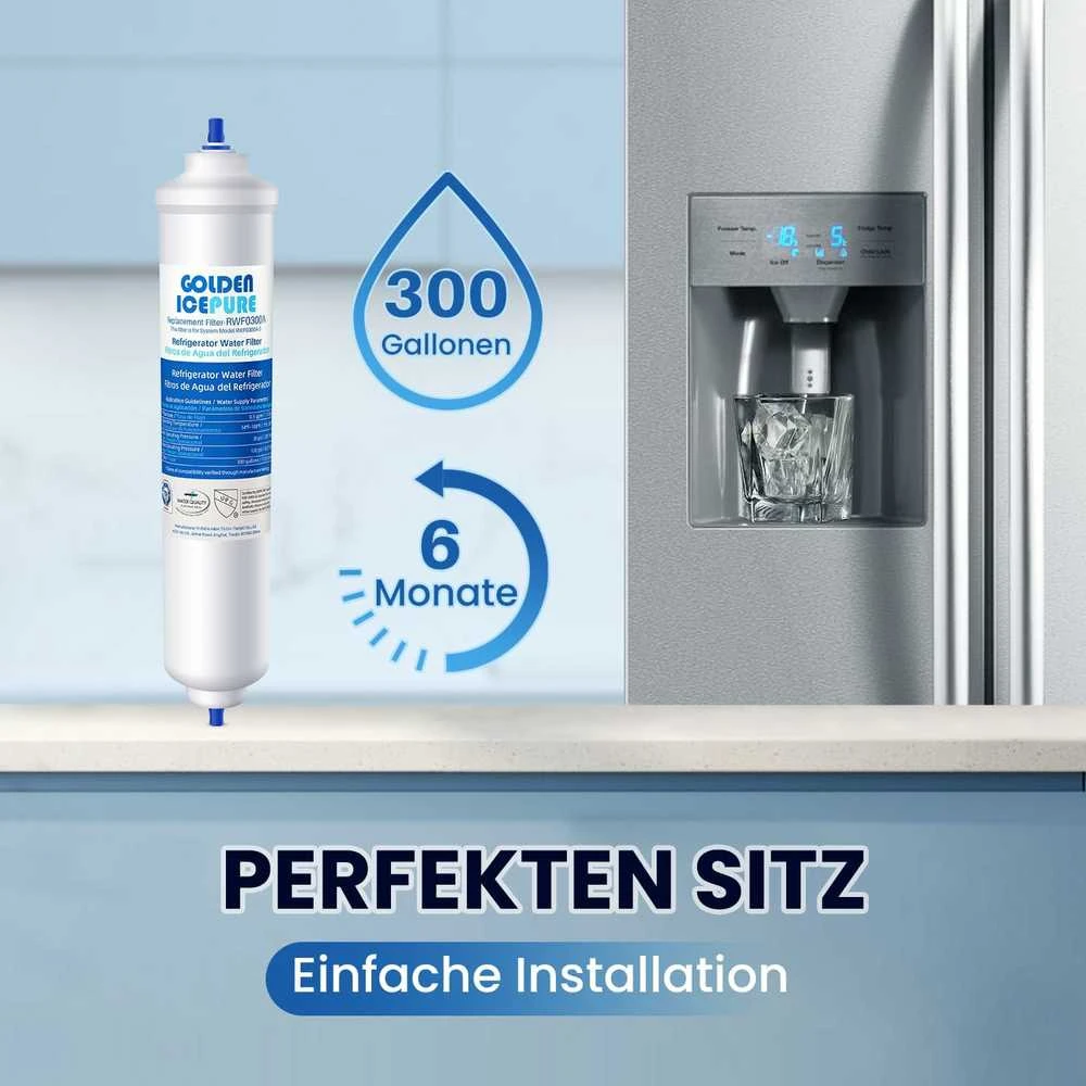 GOLDEN ICEPURE šaldytuvo vandens filtrų komplektas, polipropilenas, 4 vnt., suderinamas su DA29-10105J / WSF-100