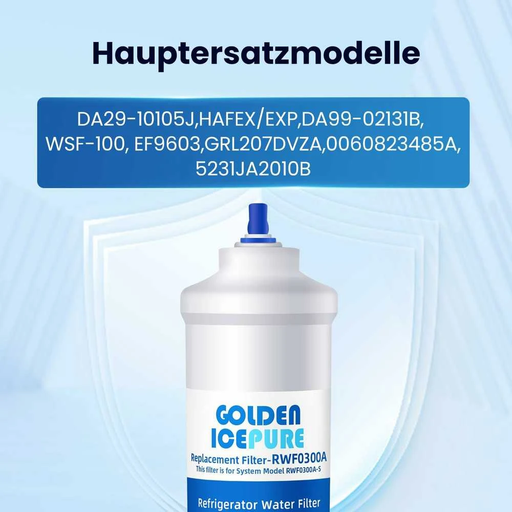 GOLDEN ICEPURE šaldytuvo vandens filtrų komplektas, polipropilenas, 4 vnt., suderinamas su DA29-10105J / WSF-100