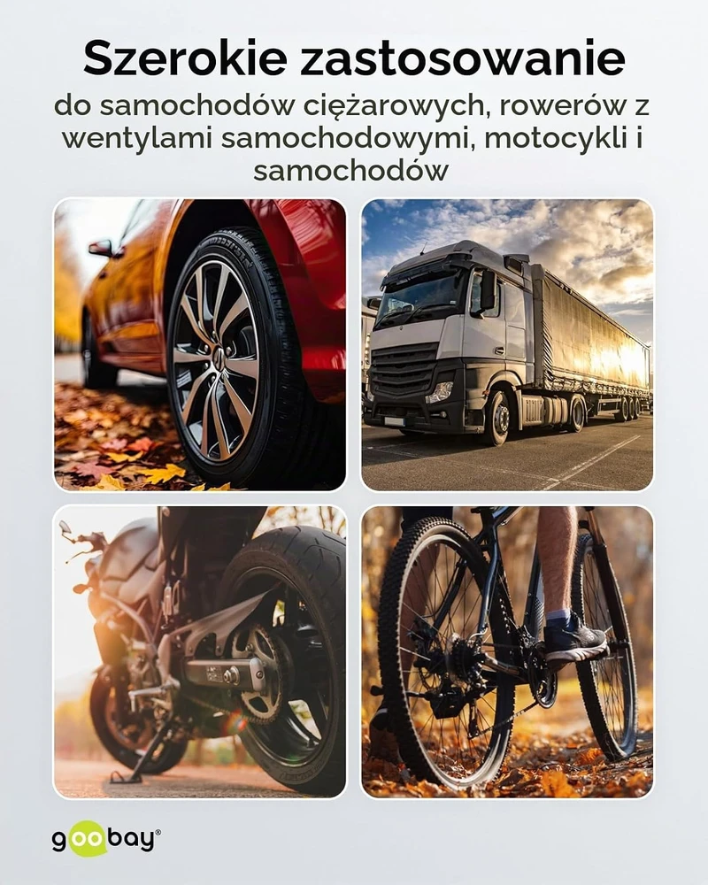 Goobay skaitmeninis padangų slėgio matuoklis automobiliams ir motociklams 59799