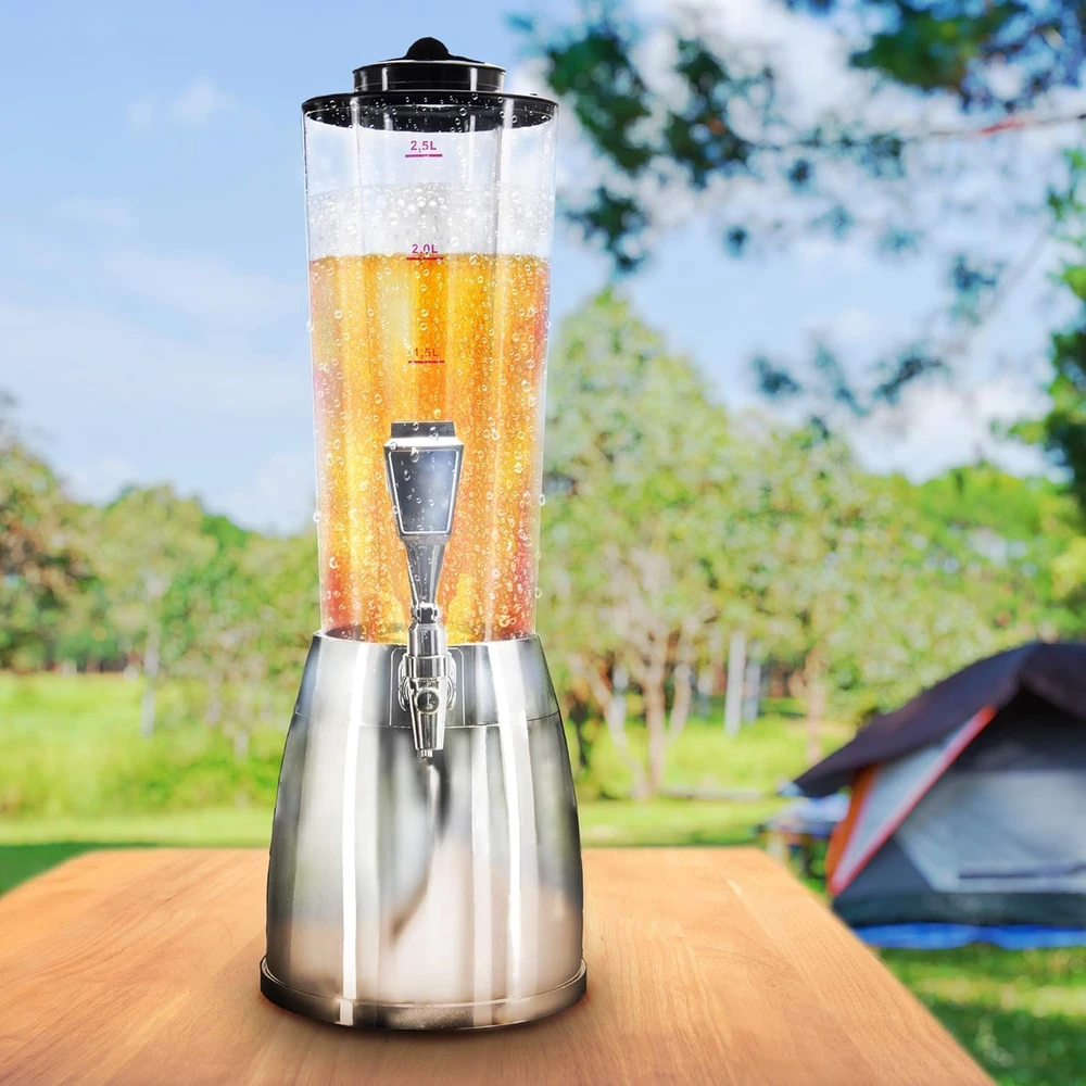 Goodsgadgets Alaus kolonėlė su ledo aušinimu 4 l talpos, chromuota, 1,3 l šaldymo indas