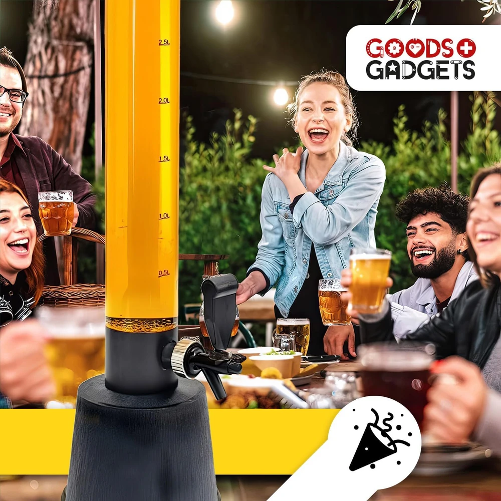 GOODS+GADGETS gėrimų bokštas su čiaupu, 3,5 l talpos, metalo konstrukcija, 85 cm aukščio