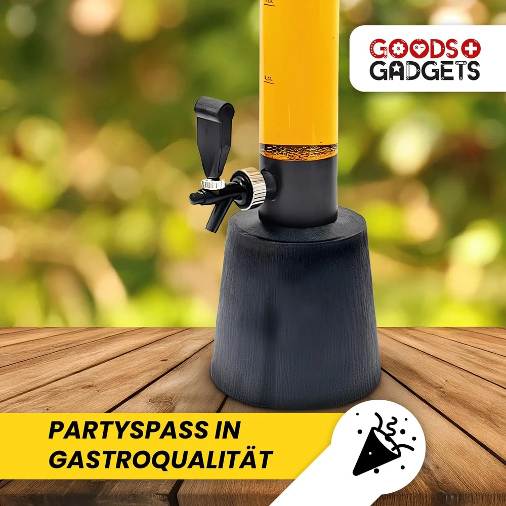 GOODS+GADGETS gėrimų bokštas su čiaupu, 3,5 l talpos, metalo konstrukcija, 85 cm aukščio