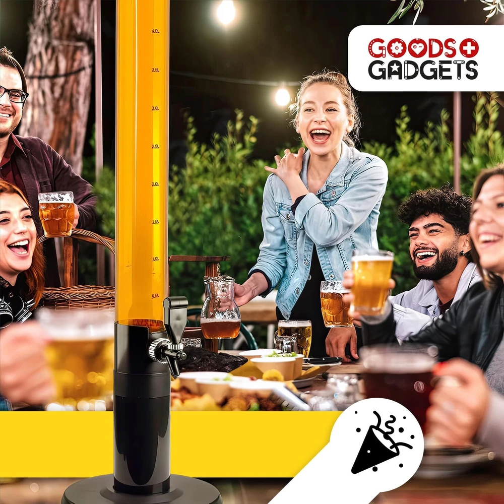 GOODS+GADGETS gėrimų bokštas su kranėliu, 5 l talpos, plastikas, apie 110 cm aukščio