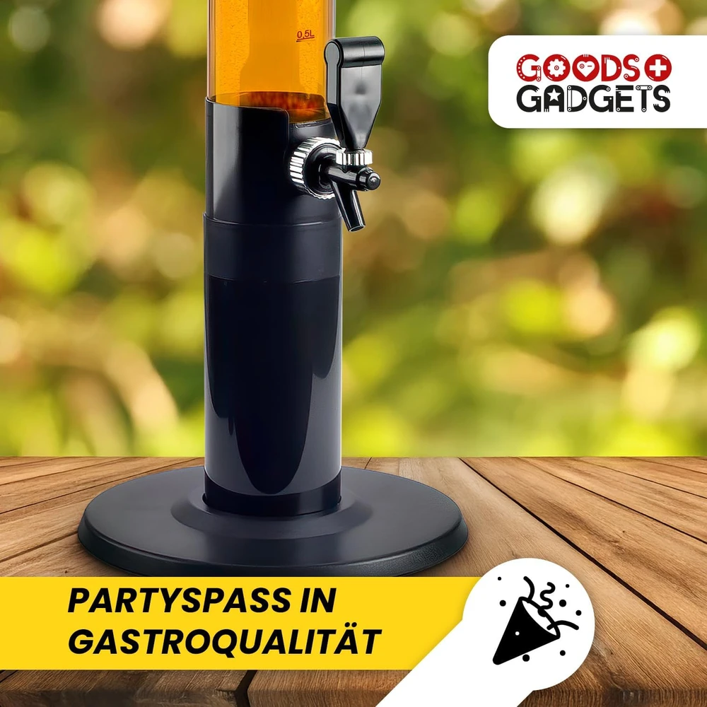GOODS+GADGETS gėrimų bokštas su kranėliu, 5 l talpos, plastikas, apie 110 cm aukščio