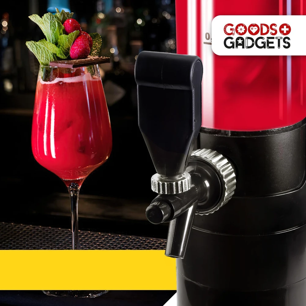 GOODS+GADGETS gėrimų bokštas su kranėliu, 5 l talpos, plastikas, apie 110 cm aukščio