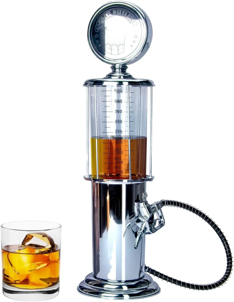 Goods+Gadgets gėrimų dozatorius su chromuotu stovu, 1000 ml, retro dizainas