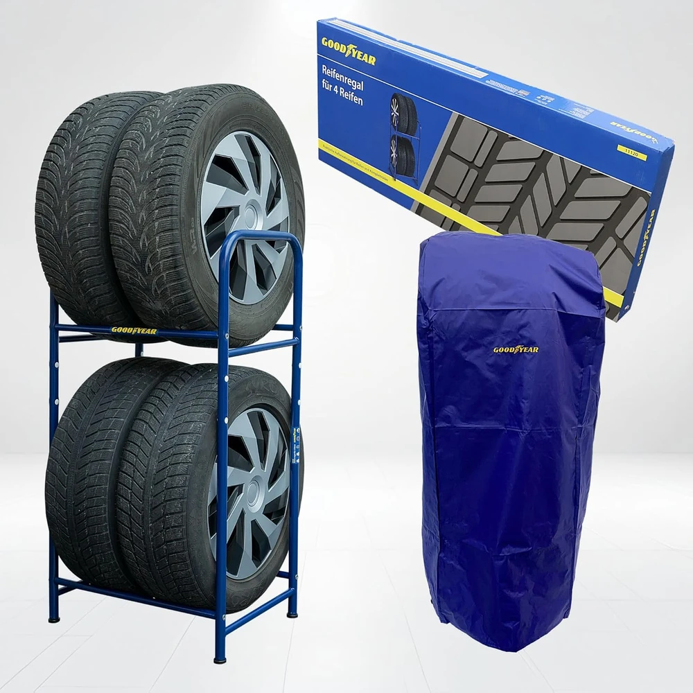 Intertec Goodyear padangų stelažas 4 padangoms, 2 lygiai, 120 kg, 11120