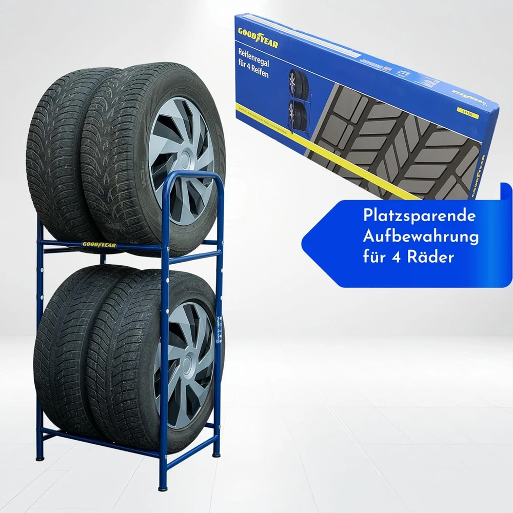 Intertec Goodyear padangų stelažas 4 padangoms, 2 lygiai, 120 kg, 11120