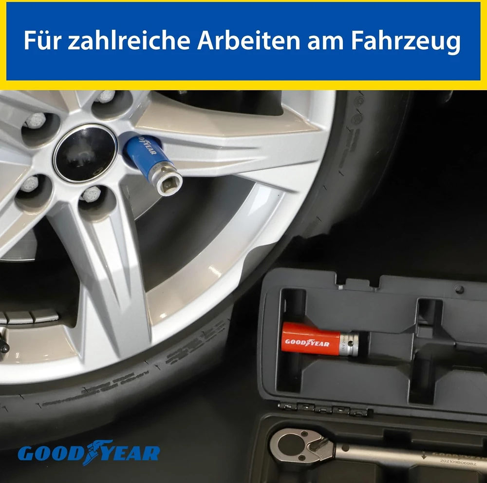 Goodyear ratų keitimo įrankių rinkinys su dinamometriniu raktu 210 Nm, 6 dalių, 11086