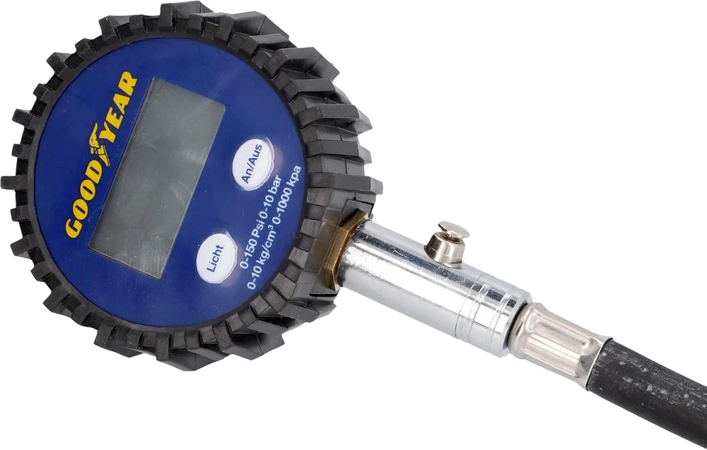 Goodyear skaitmeninis padangų slėgio matuoklis su 50 cm žarna, 0–10 bar, 11124