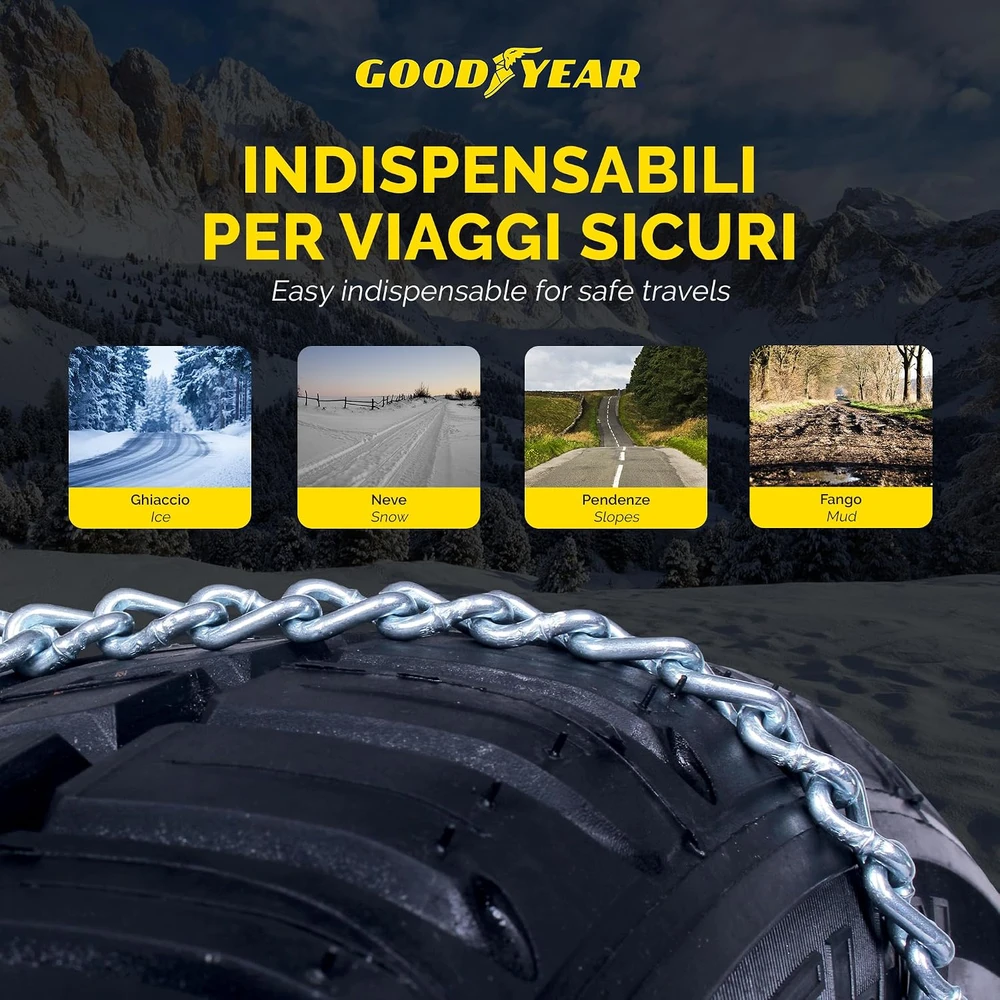 Goodyear sniego grandinės automobiliams G7, 7 mm, 120 dydis, TÜV ir GS ÖNORM, 77957