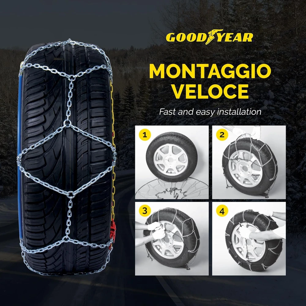 Goodyear sniego grandinės automobiliams G9 9 mm, dydis 090, modelis 77907