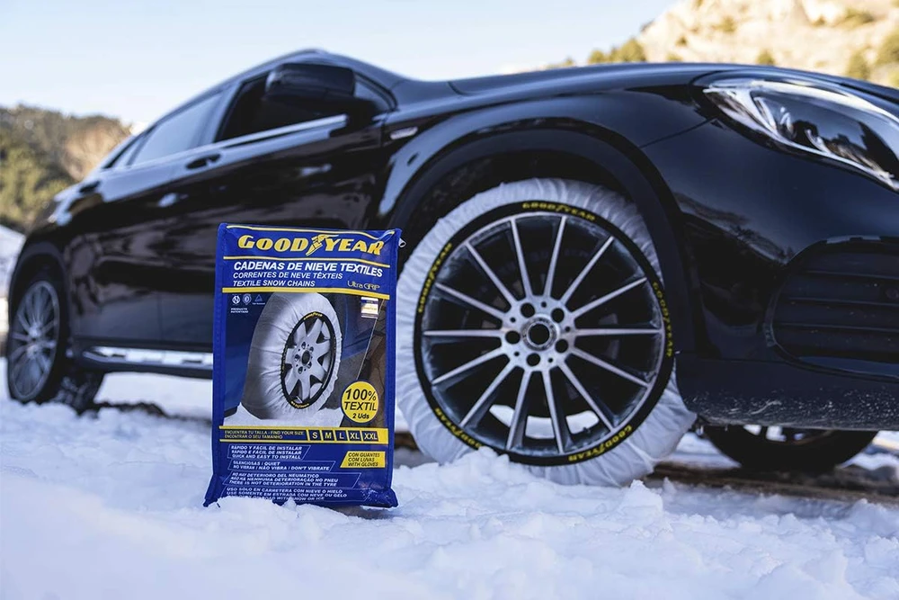 Goodyear tekstilinės sniego grandinės automobiliams XXL, 2 vnt., iki 40 km/h GOD8016
