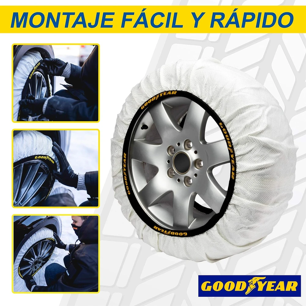 Goodyear tekstilinės sniego grandinės automobiliams Snow & Road XL GOD8021