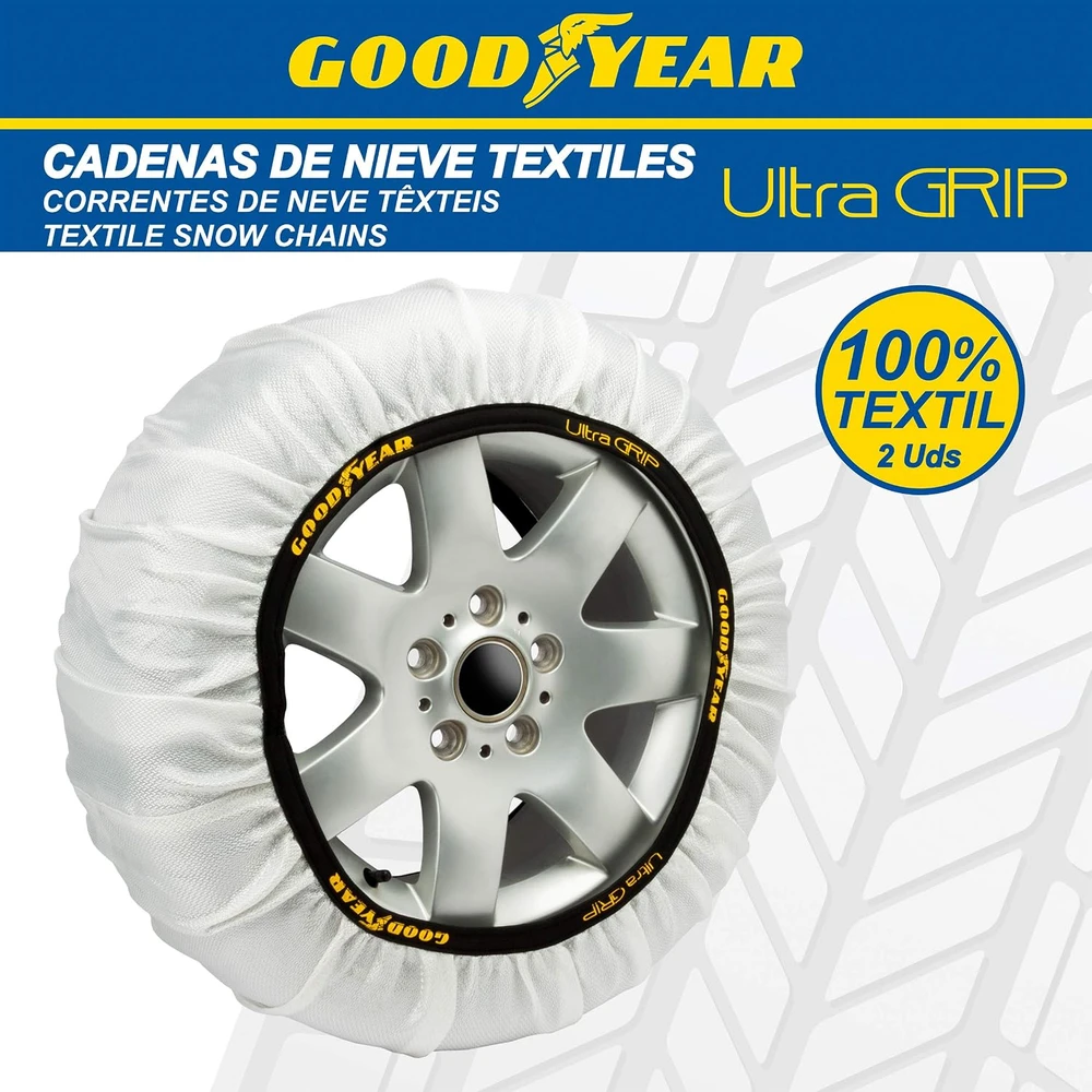 Goodyear tekstilinės sniego grandinės automobiliams XXL, 2 vnt., iki 40 km/h GOD8016