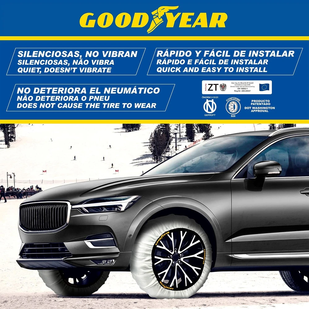 Goodyear tekstilinės sniego grandinės automobiliams Snow & Road XL GOD8021
