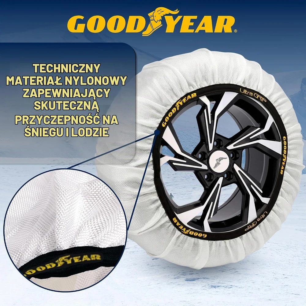 Goodyear tekstilinės sniego grandinės Ultra Grip XL automobiliams, 2 vnt., 77945