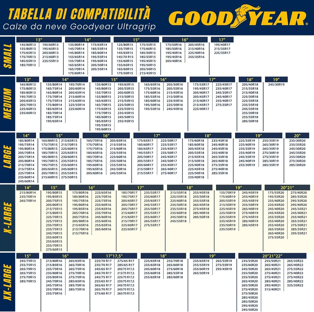 Goodyear tekstilinės sniego grandinės Ultra Grip XL automobiliams, 2 vnt., 77945
