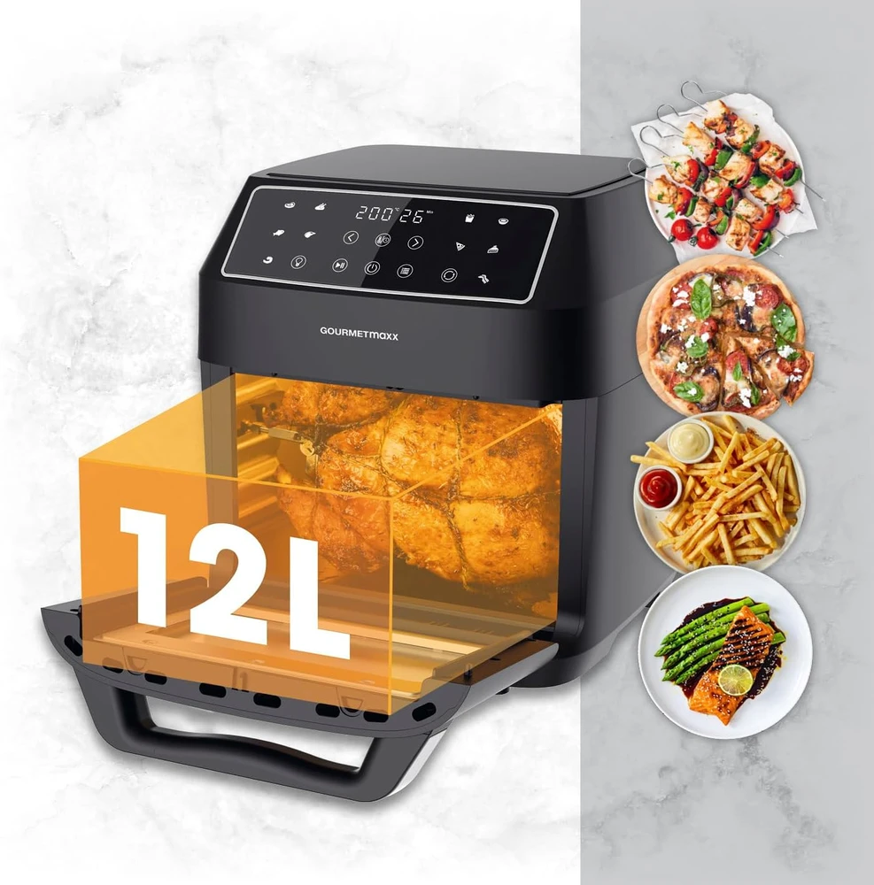 Gourmet Maxx GOURMETmaxx karšto oro gruzdintuvė 12 l, 1700 W, 10 programų, 13606
