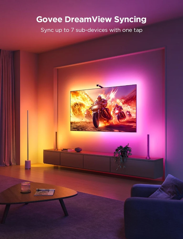 Govee LED televizoriaus apšvietimo juosta RGBICW 40–50 colių televizoriams H60972D1SG