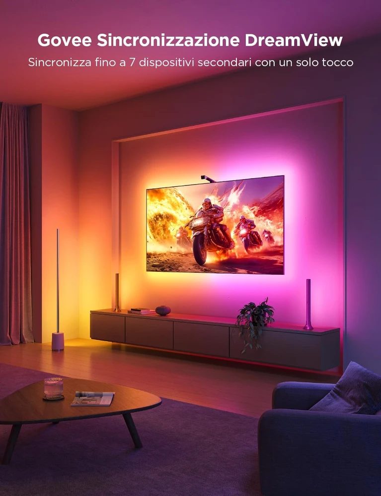 Govee televizoriaus foninio apšvietimo LED juosta RGBICW 75–85 col. H60993D2DE