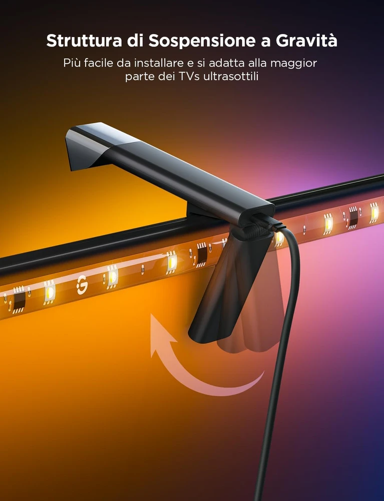 Govee televizoriaus foninio apšvietimo LED juosta RGBICW 75–85 col. H60993D2DE
