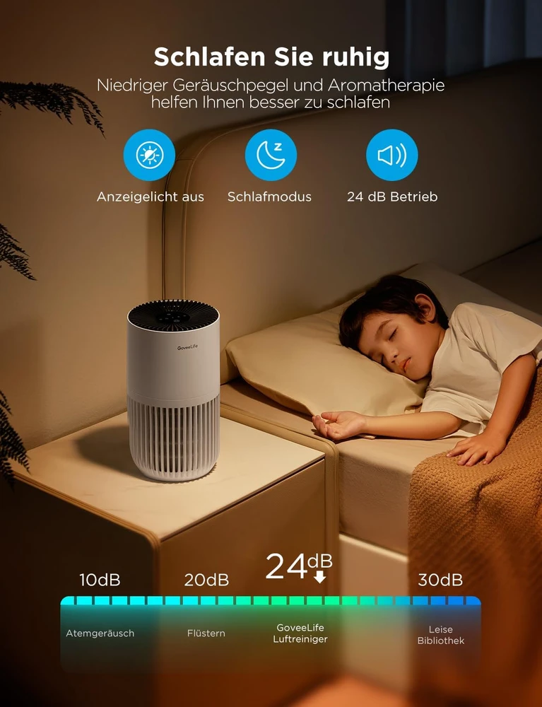 GoveeLife oro valytuvas su HEPA filtru, 35 m², valdomas programėle H7127