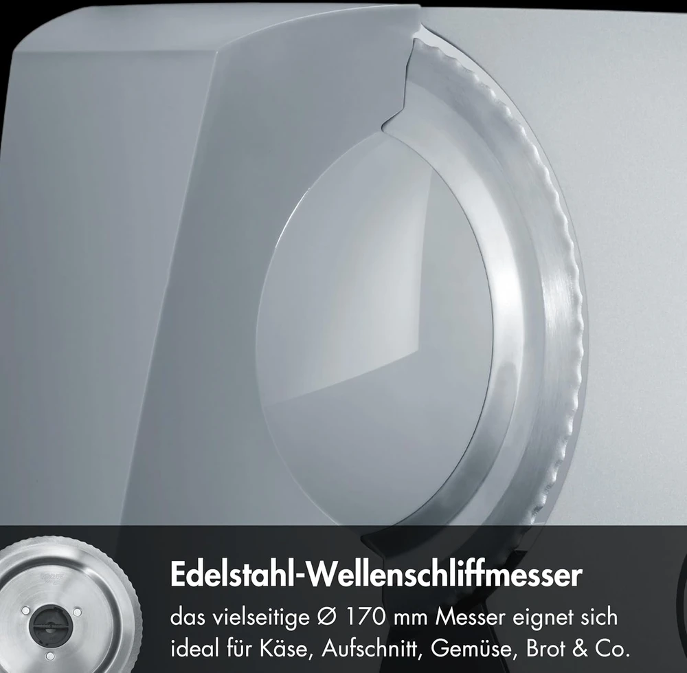 Graef universali elektrinė pjaustyklė 170 W, metalinis korpusas, 170 mm nerūdijančio plieno pjovimo diskas, G50