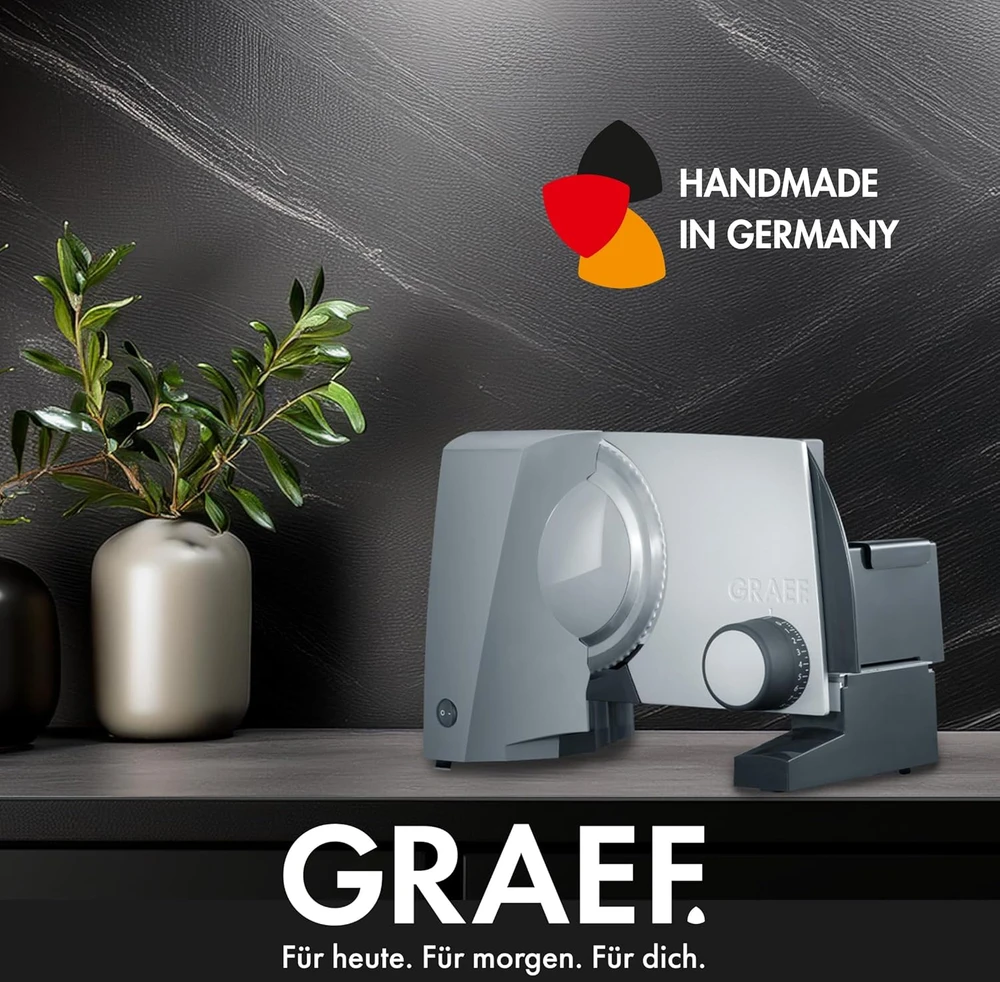 Graef universali elektrinė pjaustyklė 170 W, metalinis korpusas, 170 mm nerūdijančio plieno pjovimo diskas, G50